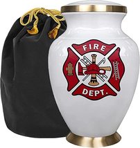 Fire Fighter Large Cremation Urn for Human Ashes - £46.79 GBP
