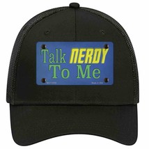 Talk Nerdy To Me Novelty Black Mesh License Plate Hat Tag - £23.24 GBP