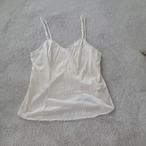 Vanity Fair Vintage Slip Shirt Top ~ Sz 36 ~ Off White ~ Sleeveless - $20.69