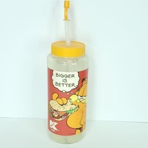 Vintage Garfield Water Bottle Bigger Is Better Eating Sammy KMART Exclusive - $21.77