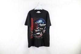 Vtg 2000 NASCAR Mens Large Faded Dale Earnhardt Double Sided T-Shirt Black USA - £47.27 GBP