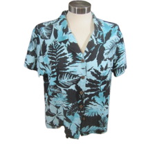 Jamaica Bay Women Top Hawaiian shirt XL vintage 90s floral rayon tropica... - £23.67 GBP