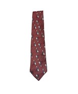 City of London by Ferrell Reed Mens Tie Burgundy Geometric 100% Silk NeckTie - $14.99
