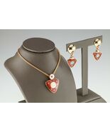 Atemberaubend La Nouvelle Bague 18k Gelbgold Emaille Anhänger Und Ohrrin... - €7.850,14 EUR