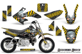 HONDA CRF 50 GRAPHICS KIT CREATORX DECALS STICKERS DANGER ZONE YELLOW - $108.90