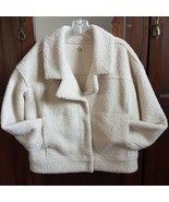 MARINE LAYER Sherpa Jacket Off White Quebec Snap Front Teddy Waist Coat ... - $195.51 CAD