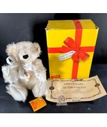 Steiff Teddy Bear Mr Vanilla Hobby Center 1989 10” White Mohair Box Cert... - £270.63 GBP