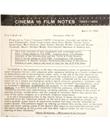 1956 Cinema 16 Film Notes Olympia Riefenstahl WW2 Germany Doc Original 2... - $747.57 MXN