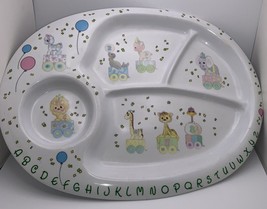 Vintage 1987 Enesco Precious Moments Child&#39;s Divided Dish Plate Plastic ... - £6.05 GBP