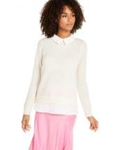 New Charters Club Cream Floral Color Cashmere Sweater Size M $189 - £71.76 GBP
