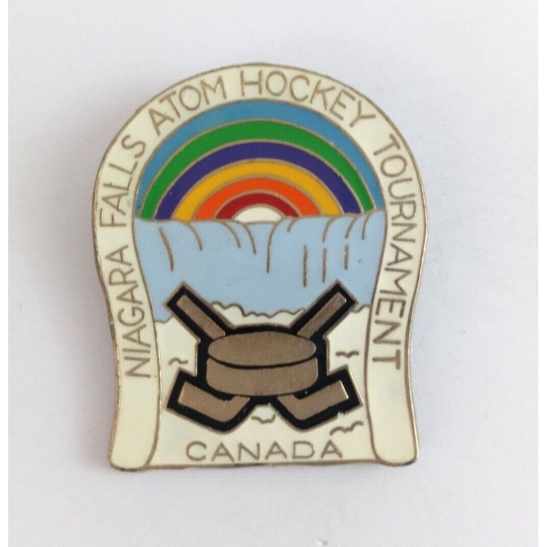 Primary image for Vintage Niagara Falls Atom Hockey Tournament Canada Lapel Hat Pin