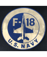 US Navy F-18 Hornet Fighter Jet Plane Round Sticker McDonnell Douglas 4&quot;... - £10.51 GBP