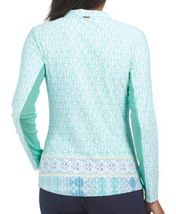 NWT CABANA LIFE Coastal Cottage Seafoam Long Sleeve Mock Golf Tennis Shirt - M image 2