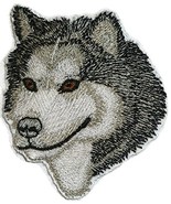 Amazing Alaskan Malamute Dog face Embroidery IronOn/Sew Patch [3&quot; x 2.5&quot;... - £9.24 GBP