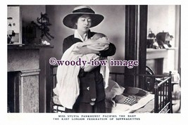 rp13126 - Suffragette - Miss Sylvia Pankhurst with a baby - print 6x4 - $2.80