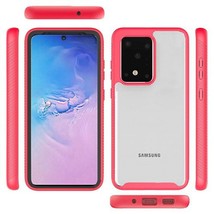 For Samsung S20 6.2&quot; Shockproof Heavy Duty Bumper Case CLEAR/PINK - £4.60 GBP