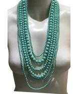 IMPRESSIVE Vintage Mint Beads SIX(6) Strands  Necklace Excellent Condition - €20,95 EUR