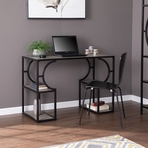 Wood and Iron Writing Desk with Storage - $316.99
