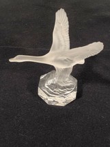 Goebel Crystal Collection Vintage Frosted Grey Goose  Flight Ice Style Display - £50.25 GBP