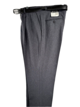 Bocaccio Uomo Boys Charcoal Gray Dress Pants Pleated Front Belted Husky ... - $24.99