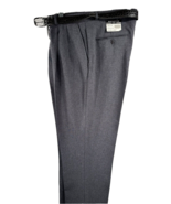 Bocaccio Uomo Boys Charcoal Gray Dress Pants Pleated Front Belted Husky ... - £19.65 GBP