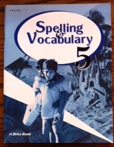 Spelling &amp; vocabulary 5 Test key (Abeka) [Paperback] Unknown - $7.99