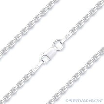 Twist-Rope 1.8mm Diamond-Cut Italian Chain Necklace in 925 Italy Sterlin... - $30.88+
