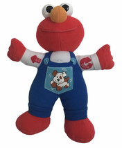 Tyco Talking Elmo Puppy Dog Overalls 11" Plush Doll 1997 Spin & Go - $23.00