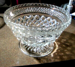 Vintage Anchor Hocking Wexford Footed 6 1/2&quot; Fruit Serving Compote Bowl - £13.20 GBP