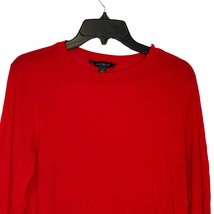 Ann Taylor Red Pearl Button Shoulder Sweater Knit  Pullover Crewneck Women XL - £15.82 GBP