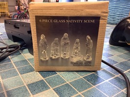 6 Pc Glass Nativity Scene - £6.39 GBP