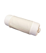 Decorative Bolster Pillow, Off White Plush Velvet, Neck Roll Pillow 6x16" - $54.00