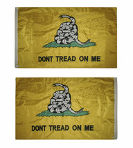 2x3 Don&#39;t Tread On Me Gadsden Embroidered 2 Double Sided Flag Fast Usa Shipping - £22.01 GBP