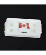 Canada Trinket Dish 3&quot; x 6&quot; x .3&quot; or 79mm x 155mm x 9mm Souvenir Gold Trim - $234.59 MXN
