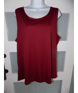CJ Banks Red Wine Burgundy Tank Top Blouse Size 3X Women&#39;s - $341.77 MXN