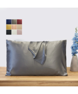 Deep Grey Pure Mulberry Silk Pillowcase | Standard, Queen &amp; King | Float... - $74.99+