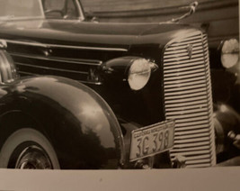 1939 BW Real Photo California Worlds Fair License Plate On Cadillac ? Car Woman - £28.21 GBP