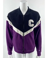 Champion Zip Up Sweatshirt Jacket Sz Medium Purple Black Fleece Athletic... - £27.37 GBP