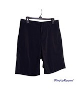 SLAZENGER Size 32 Black Golf Shorts Bermuda Length Lightweight - $12.16