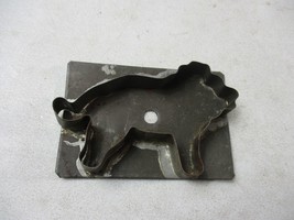 Antique Primitive Hand Made Soldered Tin Metal Cookie Cutter lion - £35.29 GBP
