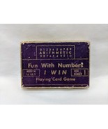 *Missing Instructions*Vintage 1950s Fun With Numbers I Win Playing Card ... - $333.59 MXN