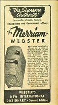 Merriam Webster New International Dictionary 2nd Edition-1948 Vintage Pr... - $10.62 CAD