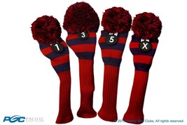 New 1 3 5 X Blue Red Knit Vintage Golf Clubs Headcover Head Covers Set Retro - £38.08 GBP