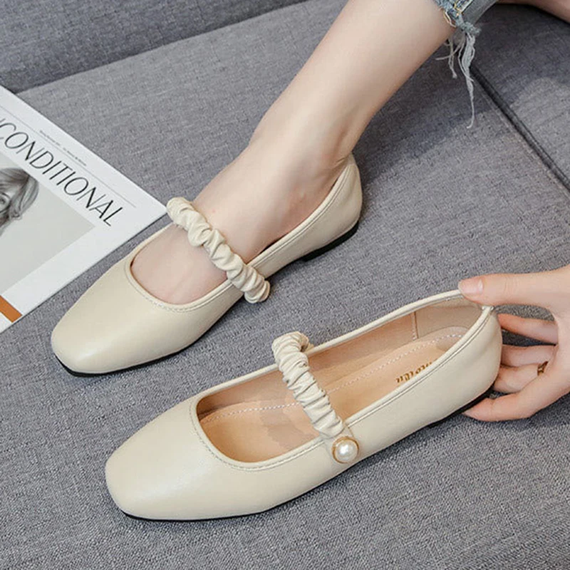 Celebrity  Pleated   Mary Janes Woman Flats Ballerina Sneakers Women Shoes Soft  - £131.55 GBP