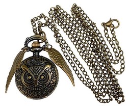 NEW! Legendary Potter OWL Style Flying ball necklace pocket watch silver wings! - £11.68 GBP