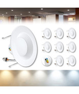 8-Pk 5&quot;/6&quot; Selectable Color 5CCT 2K-5K LED Recessed Retrofit Dimmable Ca... - $61.51 CAD