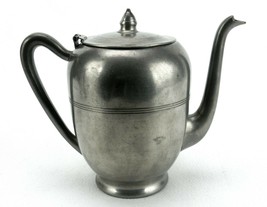 Pewter Teapot, Vintage 32 Ounces, Hinged Lid, Marked Genuine Pewter #PWT141 - £15.33 GBP