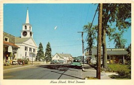 Main Street Cars West Dennis Cape Cold Massachusetts 1964 postcard - £5.05 GBP