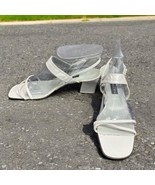 BALLY Brise White Leather Strappy Sandals Shoe Size 9.5 M Made in England - $33.83 CAD