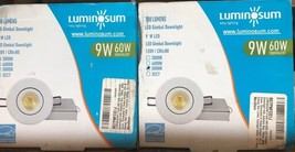 Pack of 2 LUMINOSUM 4” 9W COB LED Gimbal Downlight W/Junction Box, 700lm... - $34.36